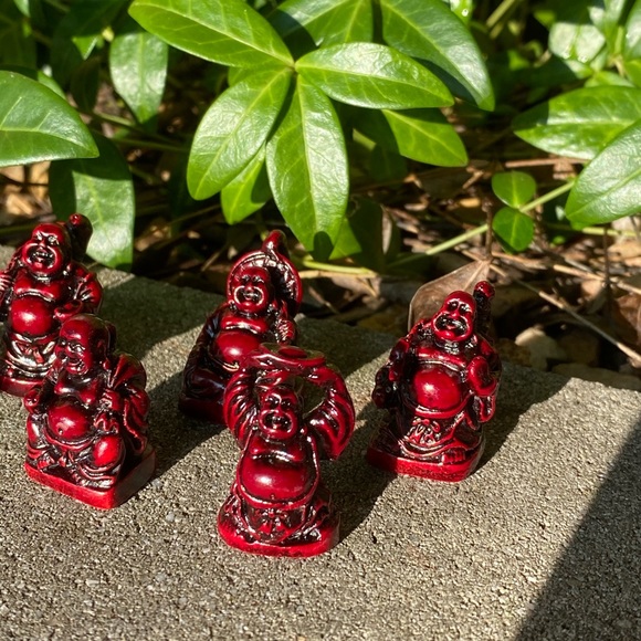 Happy Laughing Buddha Set of 6 - Picture 5 of 7